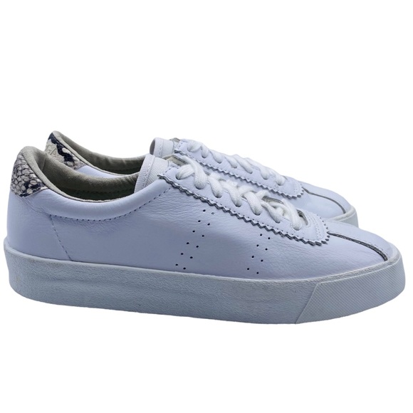 Superga Club S Full Comfort White Leather Lace Up Low Top Sneaker 2843 Size 6.5 - Picture 4 of 13